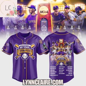 Special Edition NCAA Baseball National Champions 2025 LSU Tigers Baseball Jersey