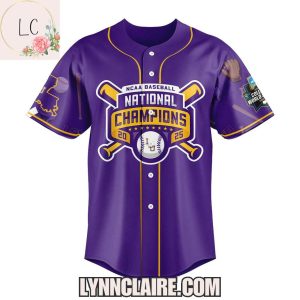 Special Edition NCAA Baseball National Champions 2025 LSU Tigers Baseball Jersey