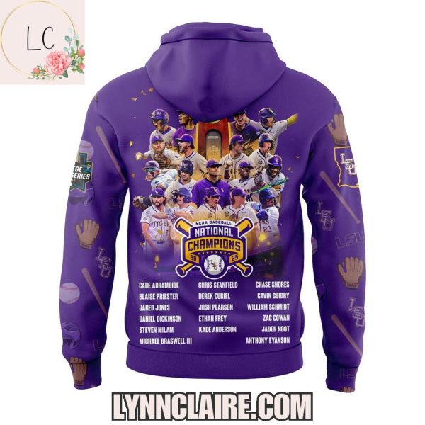 Special Edition NCAA Baseball National Champions 2025 LSU Tigers Hoodie