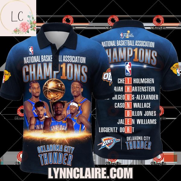Special Edition National Basketball Association Champ1ons Oklahoma City Thunder Polo Shirt