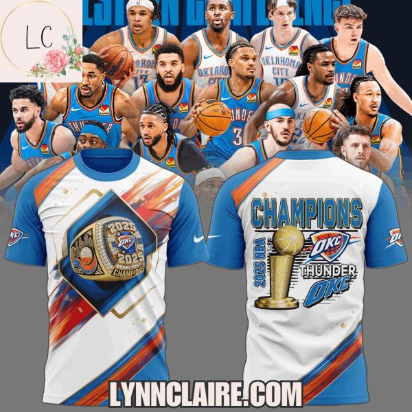 Special Edition Oklahoma City Thunder 2024-2025 NBA Champions 3D T-Shirt