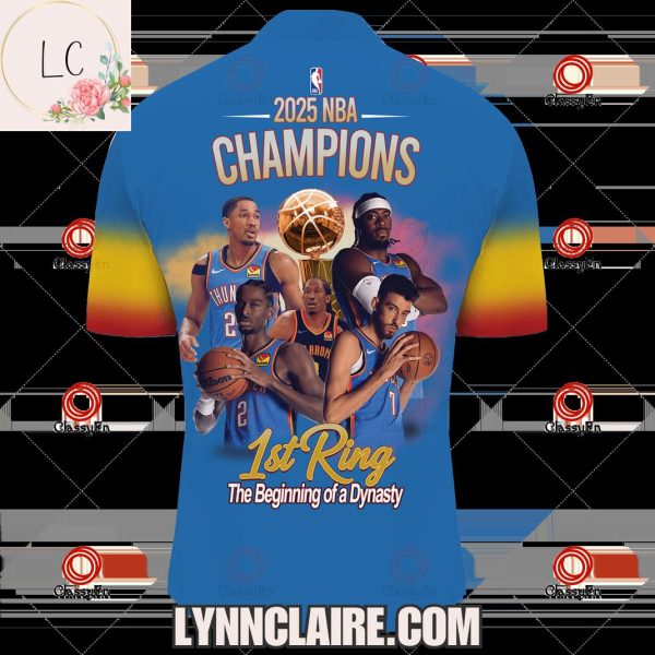 Special Edition Oklahoma City Thunder 2025 NBA Champions 1st Ring The Beginning Of A Dynasty Short Sleeves Quarter Zip Jersey