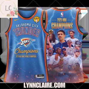 Special Edition Oklahoma City Thunder 2025 NBA Finals World Champions Basketball Jersey