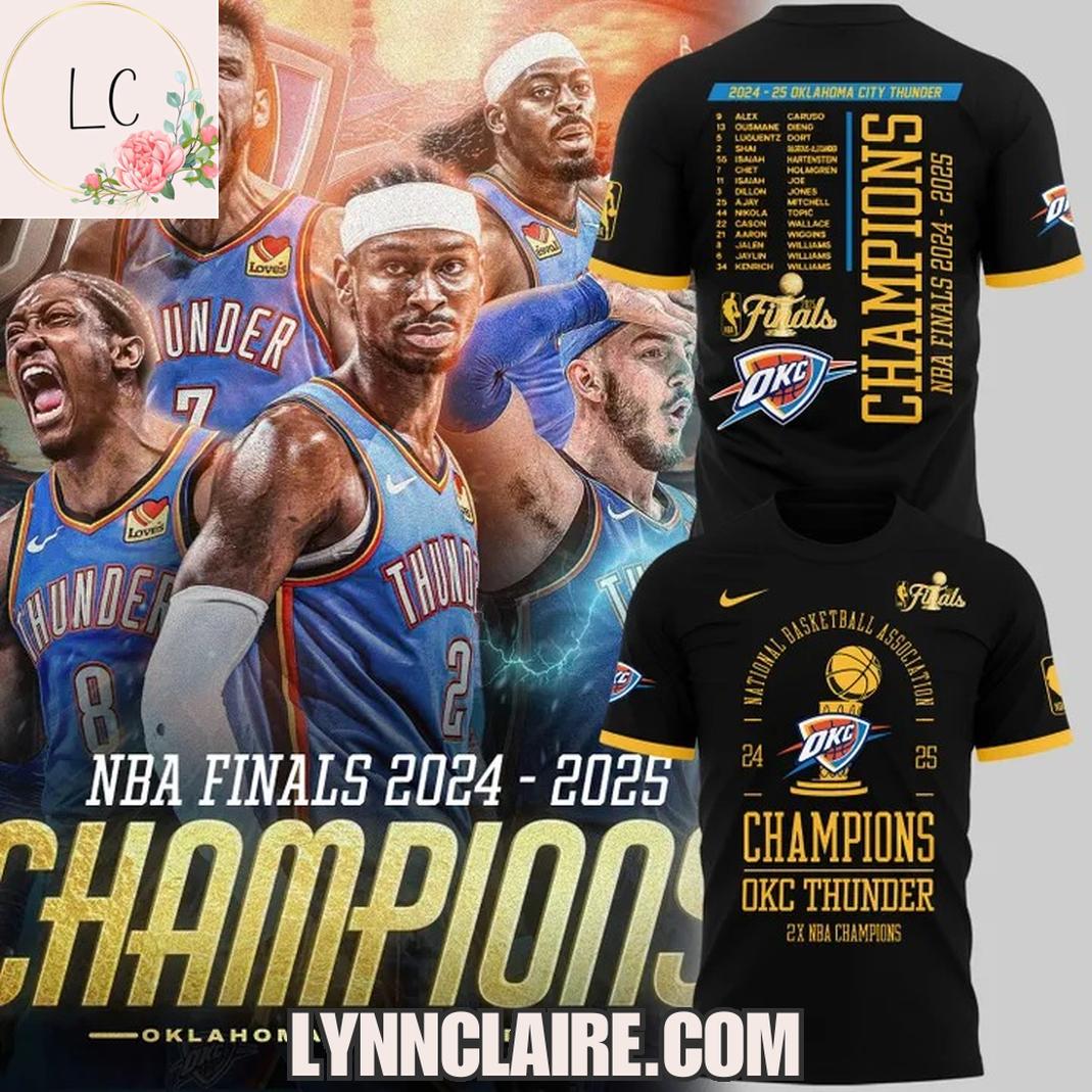 Special Edition Oklahoma City Thunder Champions NBA Finals 2024-2025 3D T-Shirt Special Edition Oklahoma City Thunder Champions NBA Finals 2024-2025 3D T-Shirt