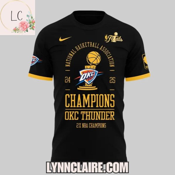 Special Edition Oklahoma City Thunder Champions NBA Finals 2024-2025 3D T-Shirt