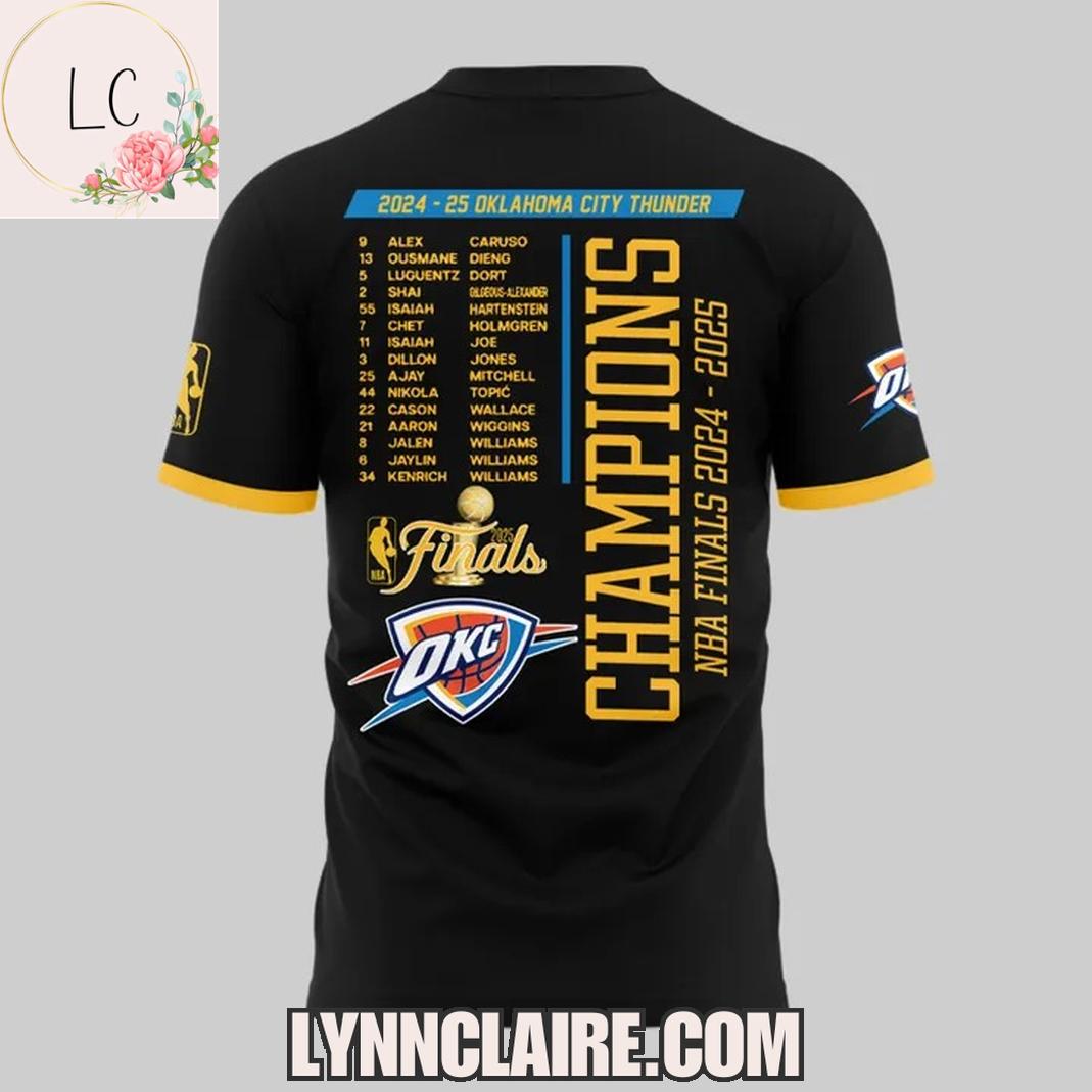 Special Edition Oklahoma City Thunder Champions NBA Finals 2024-2025 3D T-Shirt Special Edition Oklahoma City Thunder Champions NBA Finals 2024-2025 3D T-Shirt