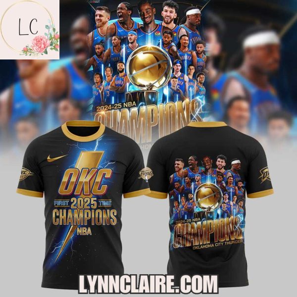 Special Edition Oklahoma City Thunder First Time 2025 Champions NBA Hoodie