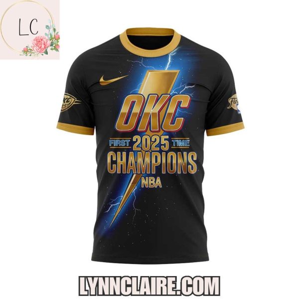 Special Edition Oklahoma City Thunder First Time 2025 Champions NBA Hoodie