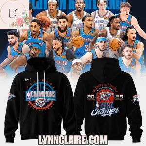 Special Edition Oklahoma City Thunder Men’s Basketball 2025 NBA Champs Hoodie – Black