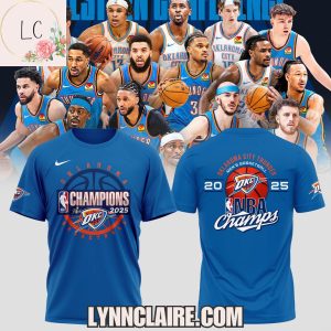 Special Edition Oklahoma City Thunder Men’s Basketball 2025 NBA Champs Hoodie – Blue