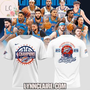 Special Edition Oklahoma City Thunder Men’s Basketball 2025 NBA Champs Hoodie – White
