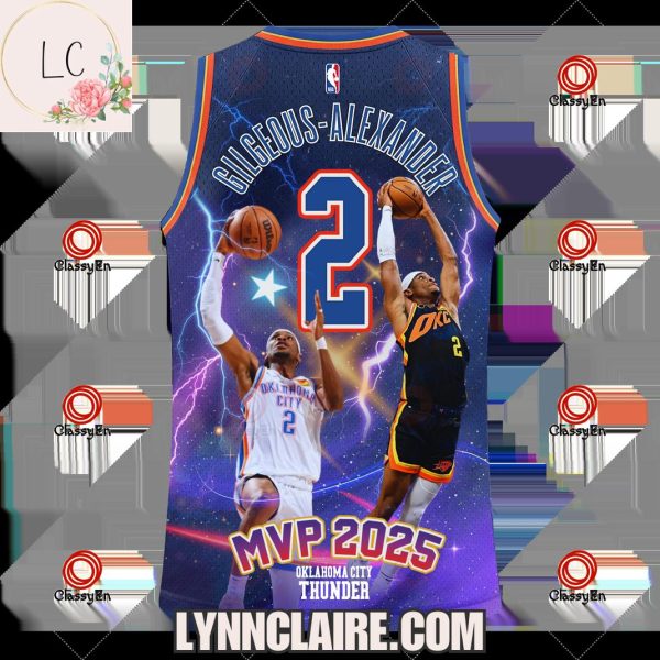 Special Edition Shai Gilgeous-Alexander x Oklahoma City Thunder MVP 2025 Basketball Jersey