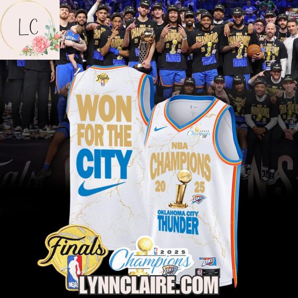 Special Edition Won For The City Oklahoma City Thunder NBA Champions 2025 Basketball Jersey – White