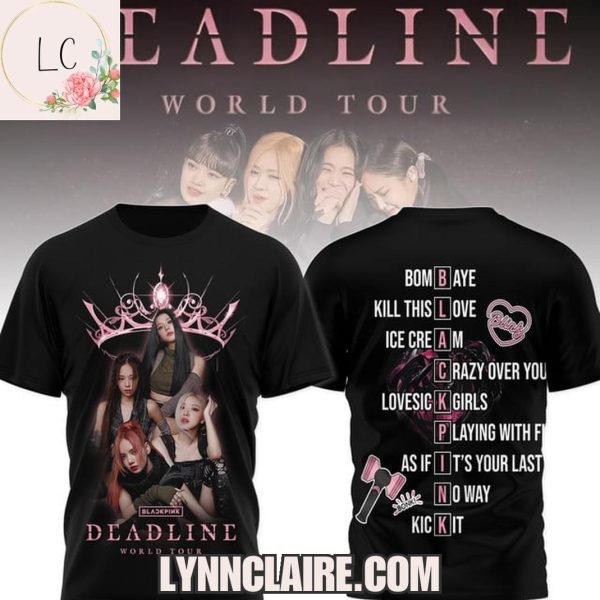Limited Edition 2025 Blackpink Deadline World Tour 3D T-Shirt