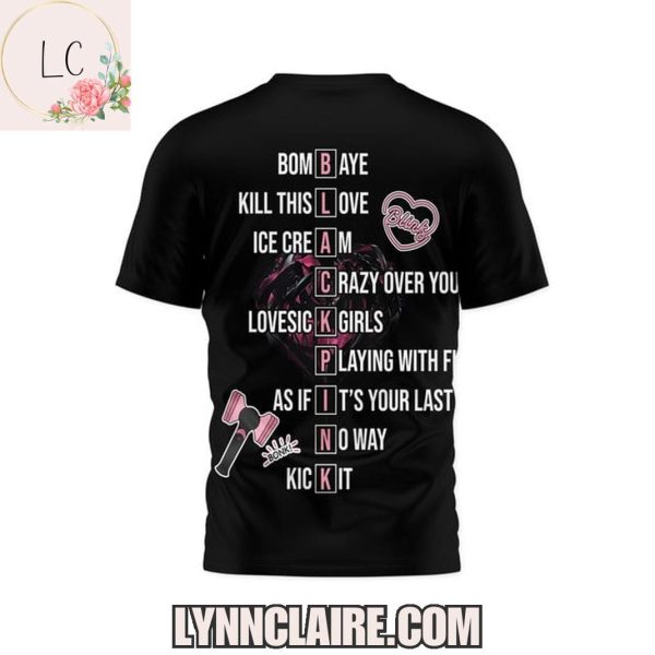 Limited Edition 2025 Blackpink Deadline World Tour 3D T-Shirt
