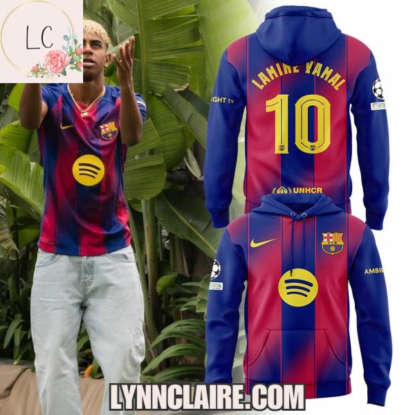 Limited Edition 2025 FC Barcelona x Lamine Yamal Number 10 Hoodie