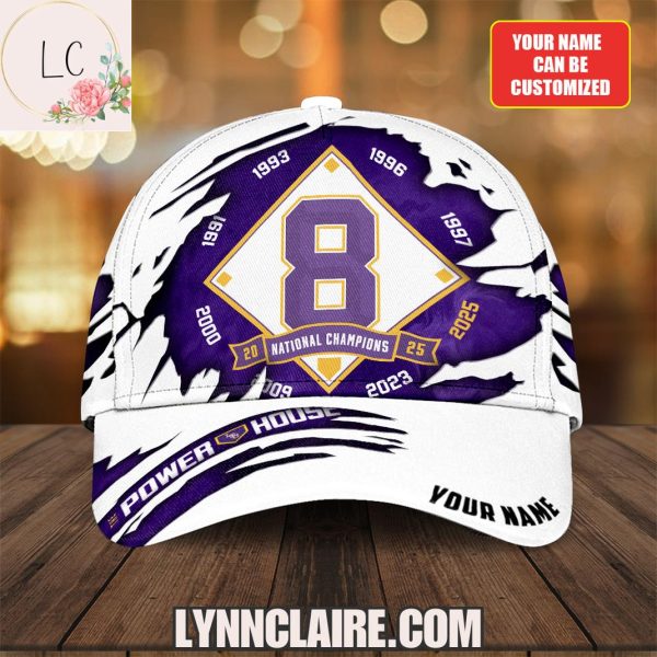 Limited Edition 8X Power House 2025 National Champions LSU Tigers Cap Custom Name