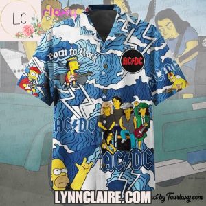 Limited Edition AC/DC x The Simpsons Born To Rock Hawaiian Shirt