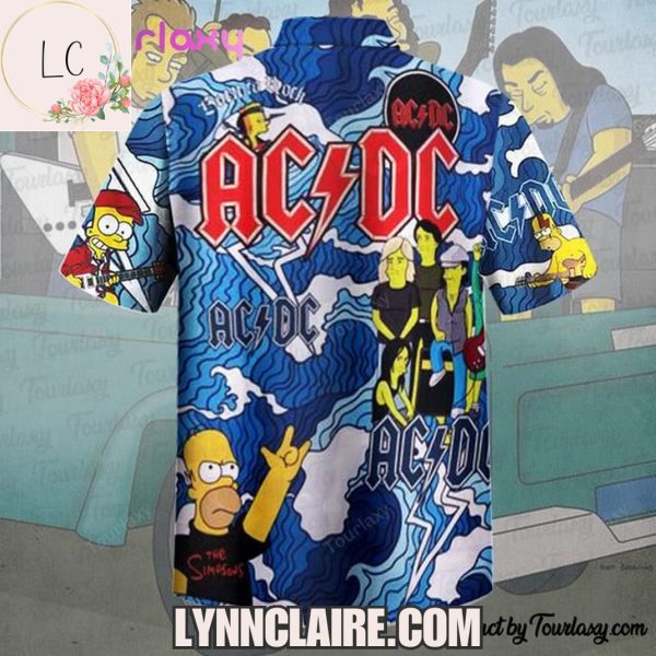 Limited Edition AC/DC x The Simpsons Born To Rock Hawaiian Shirt