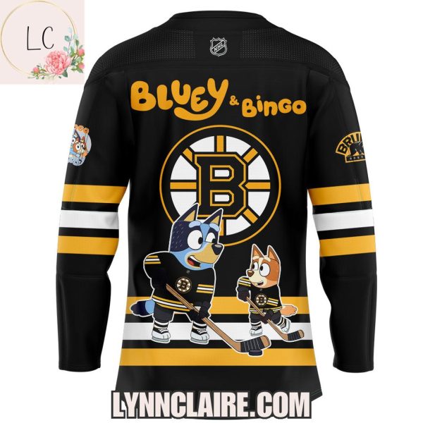 Limited Edition Boston Bruins Bluey & Bingo 2025 Hockey Jersey