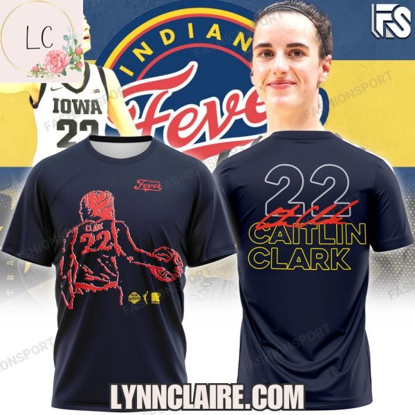 Limited Edition Caitlin Clark x Indiana Fever Number 22 3D T-Shirt
