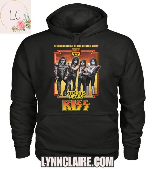 Limited Edition Celebrating 50 Years Of Kiss Army “Storms Vegas Kiss” 2D T-Shirt