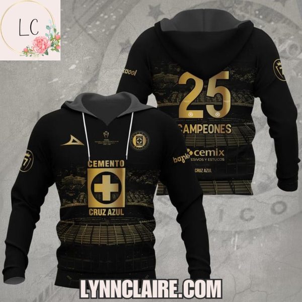 Limited Edition Cruz Azul 25 Campeones 3D T-Shirt