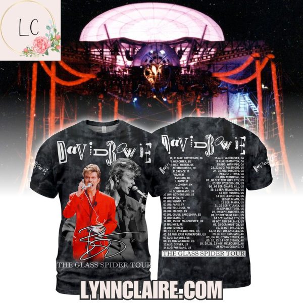 Limited Edition David Bowie The Glass Spider Tour 3D T-Shirt