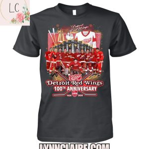Limited Edition Detroit Red Wings 100th Anniversary 1926-2026 2D T-Shirt