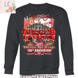 Limited Edition Detroit Red Wings 100th Anniversary 1926-2026 2D T-Shirt