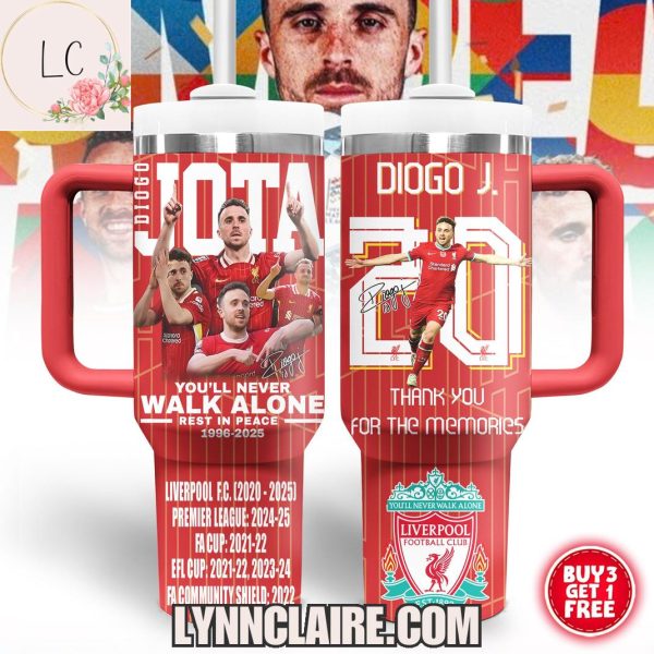 Limited Edition Diogo Jota You’ll Never Walk Alone Rest In Peace 1996-2025 40oz Tumbler