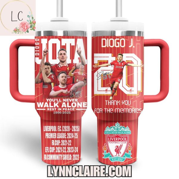 Limited Edition Diogo Jota You’ll Never Walk Alone Rest In Peace 1996-2025 40oz Tumbler