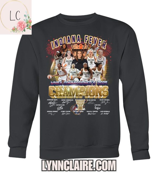 Limited Edition Indiana Fever 2025 Champions 2D T-Shirt