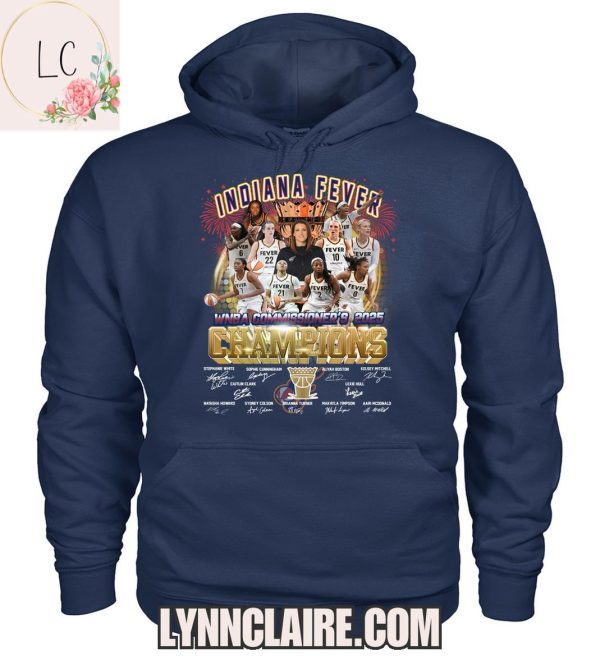 Limited Edition Indiana Fever WNBA Commissioner’s 2025 Champions 2D T-Shirt