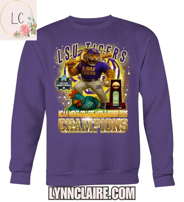 Limited Edition LSU Tigers NCAA Men’s College World Series 2025 2D T-Shirt