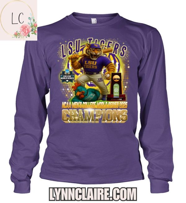 Limited Edition LSU Tigers NCAA Men’s College World Series 2025 2D T-Shirt