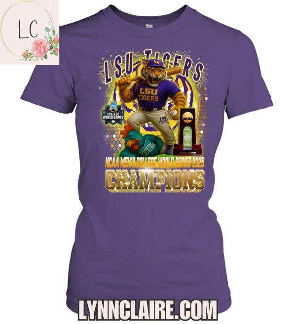 Limited Edition LSU Tigers NCAA Men’s College World Series 2025 2D T-Shirt