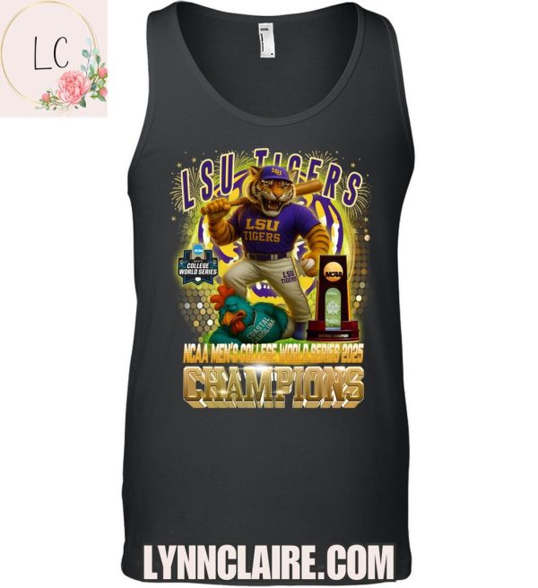 Limited Edition LSU Tigers NCAA Men’s College World Series 2025 2D T-Shirt