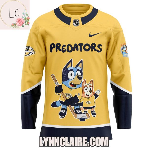 Limited Edition Nashville Predators Bluey & Bingo 2025 Hockey Jersey