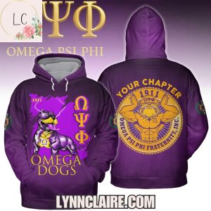 Limited Edition Omega Psi Phi Fraternity Your Chapter 1991 Dog 3D T-Shirt