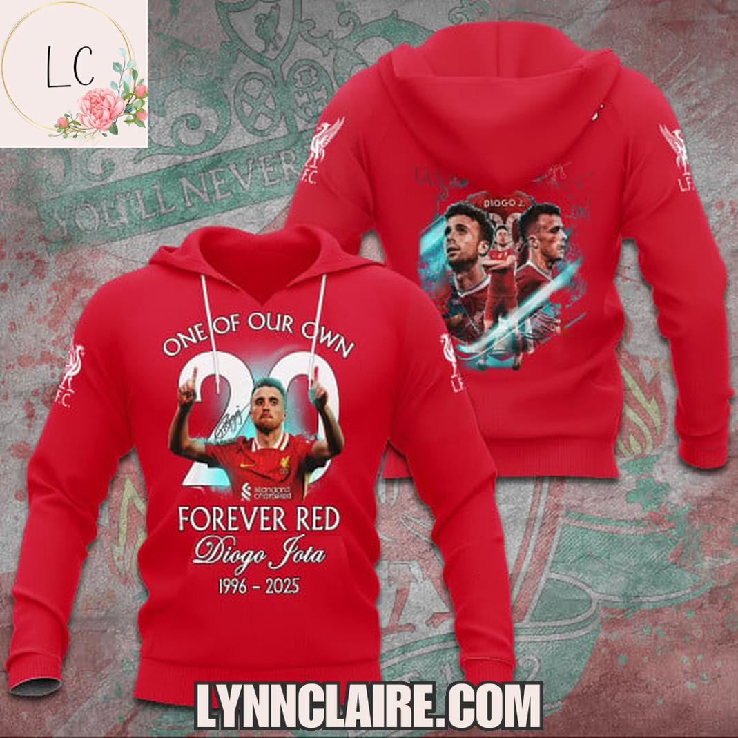 Limited Edition One Of Our Own Forever Red Diogo Jota 1996-2025 3D T-Shirt Limited Edition One Of Our Own Forever Red Diogo Jota 1996-2025 3D T-Shirt