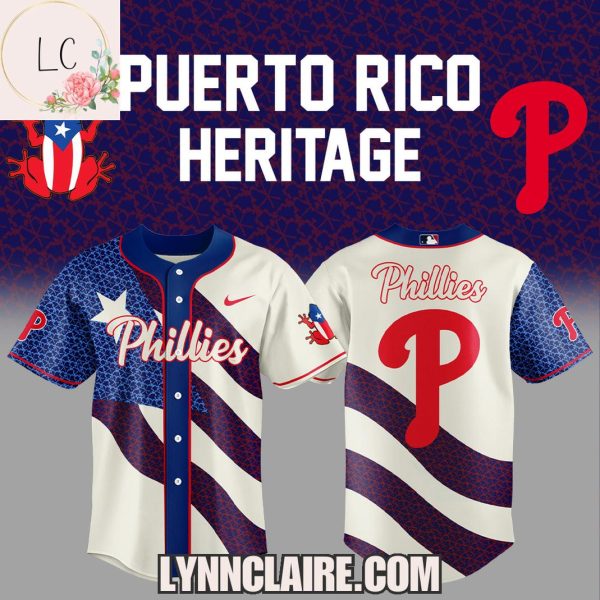 Limited Edition Philadelphia Phillies Puerto Rico Heritage 2025 Baseball Jersey