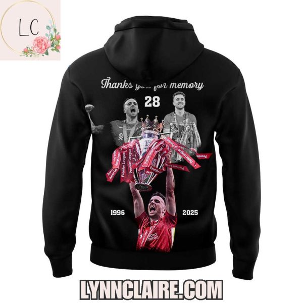 Limited Edition Thank You For Memory 1996-2025 Diogo Jota x Liverpool F.C Hoodie