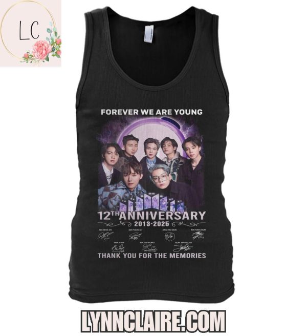 Limited Edition Thank You For The Memories And Forever We Are Young 12th Anniversary 2013-2025 BTS 2D T-Shirt