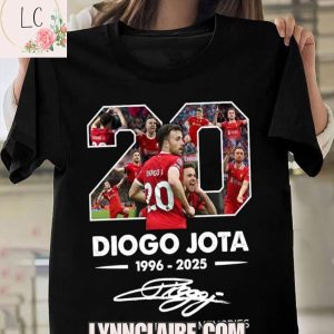 Limited Edition Thank You For The Memories Diogo Jota Number 20 1996-2025 2D T-Shirt