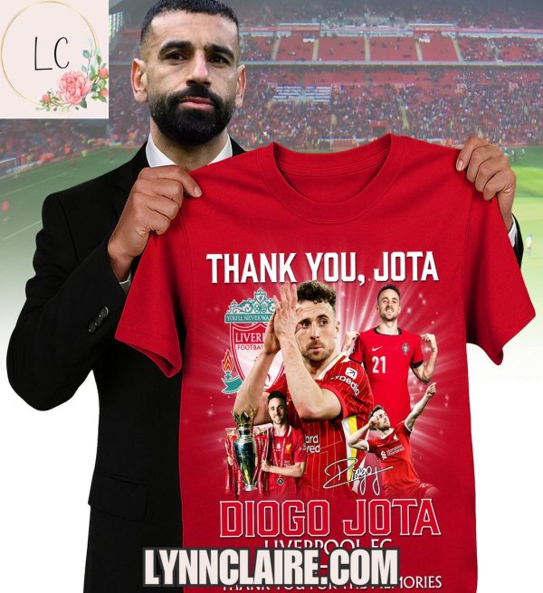 Limited Edition Thank You For The Memories Diogo Jota x Liverpool F.C 1996-2025 2D T-Shirt