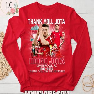 Limited Edition Thank You For The Memories Diogo Jota x Liverpool F.C 1996-2025 2D T-Shirt