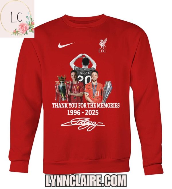 Limited Edition Thank You For The Memories Diogo Jota x Liverpool F.C 1996-2025 2D T-Shirt