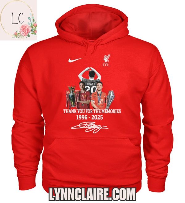Limited Edition Thank You For The Memories Diogo Jota x Liverpool F.C 1996-2025 2D T-Shirt