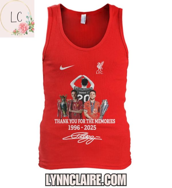 Limited Edition Thank You For The Memories Diogo Jota x Liverpool F.C 1996-2025 2D T-Shirt
